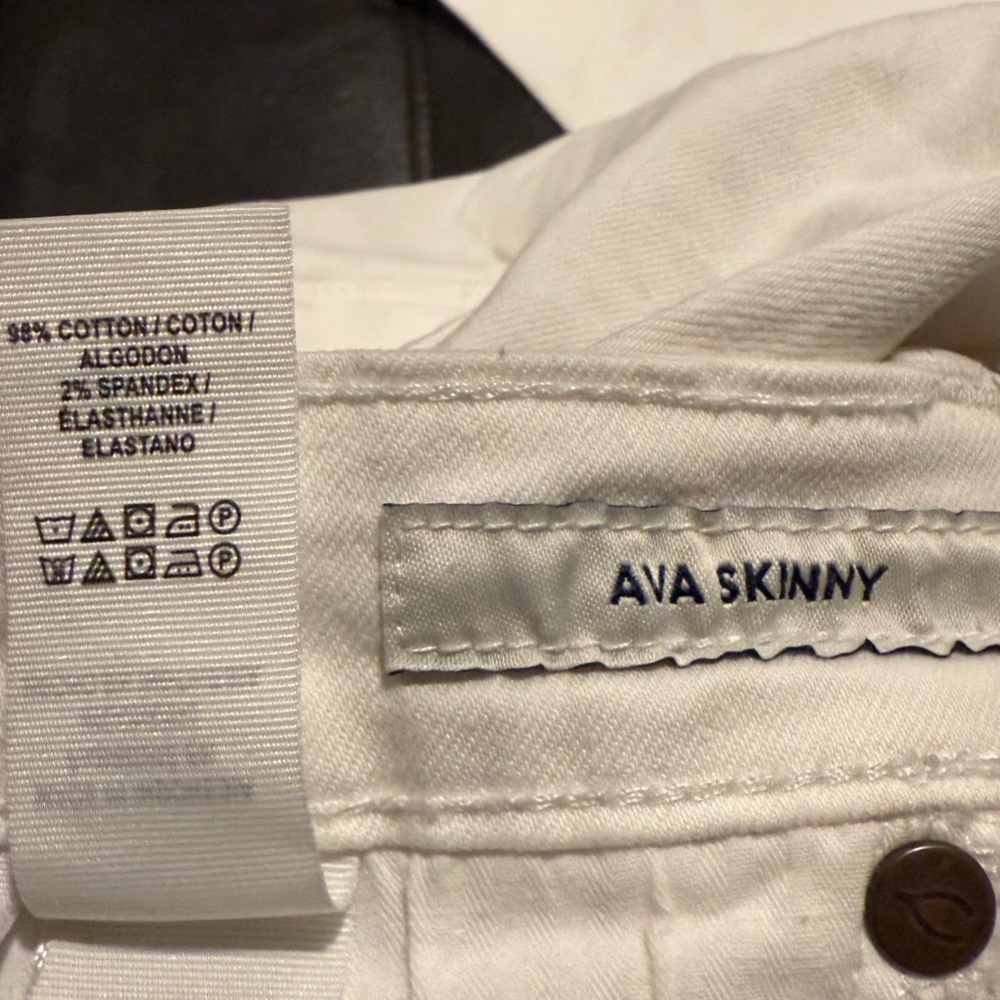 Lucky Ava Skinny white cotton jeans women’s size 12 measurements in pictures - Picture 12 of 12